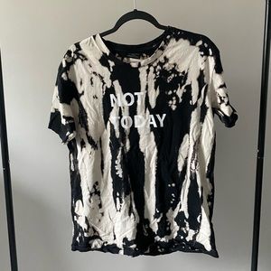 Black and white tie dye t shirt